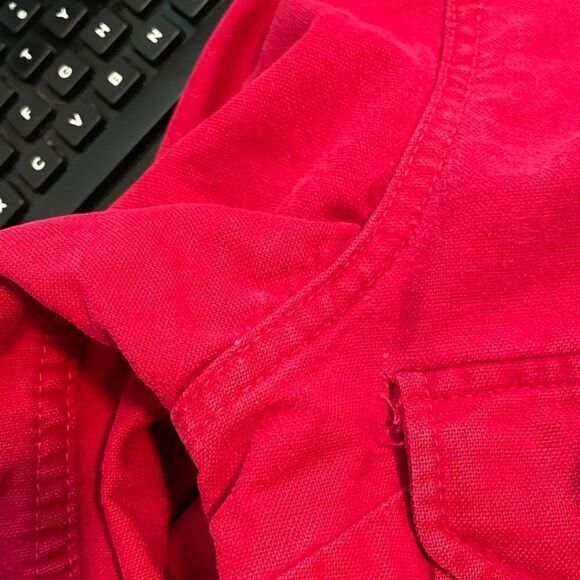 Vintage WOOLRICH Button Down Shirt Red Size Medium - Picture 8 of 8